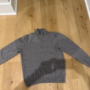 Men's Classic Gray Zip-Up Sweater